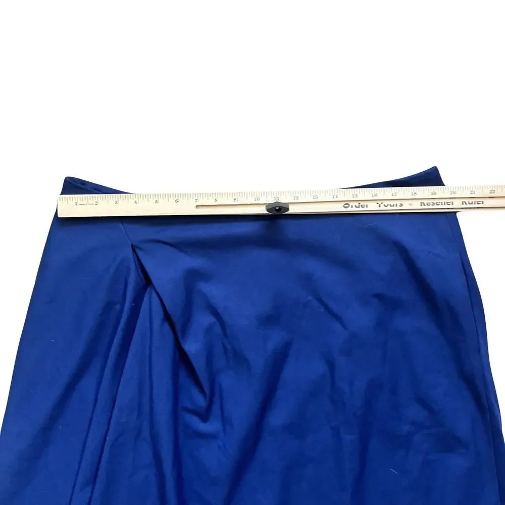 Arlum Royal Blue Indigo Full Asymmetrical Midi Skirt Plus Size 18 NEW Tags